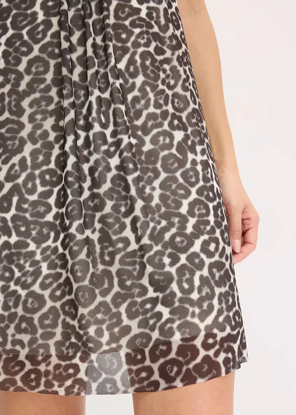 Mini jurk met mesh, bonprix