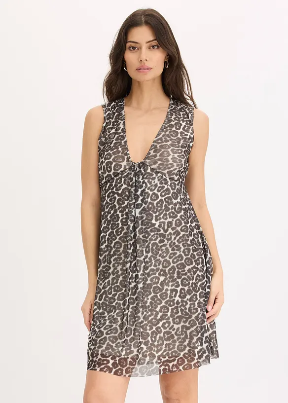 Mini jurk met mesh, bonprix