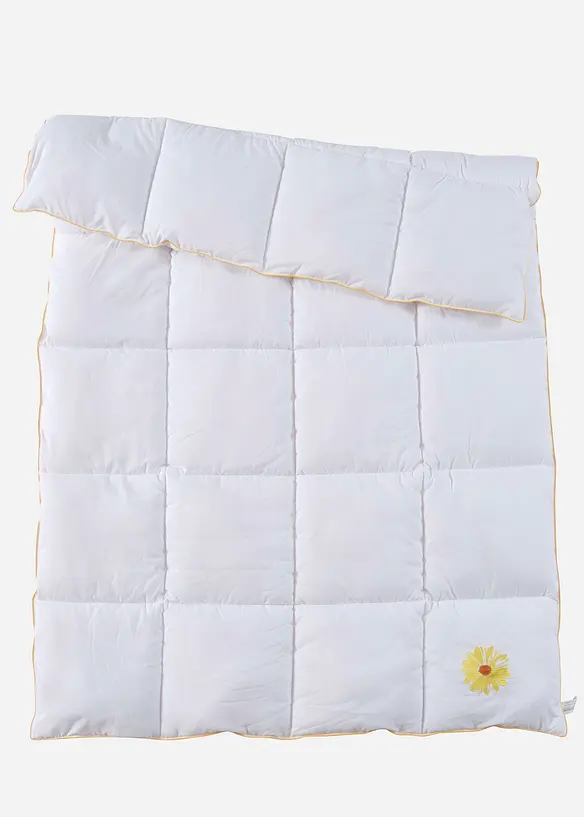 Licht dekbed met donzen touch en geborduurde bloem, bonprix