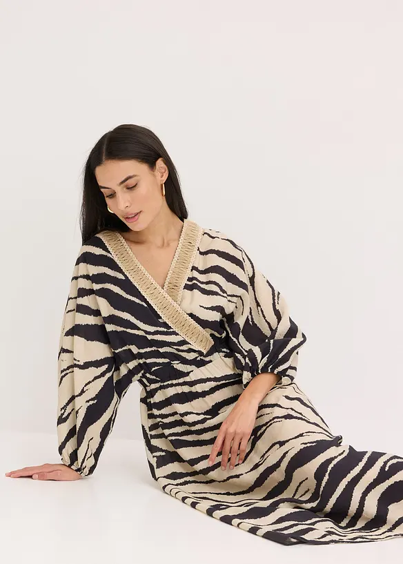 Midi jurk van soepele viscose, bonprix