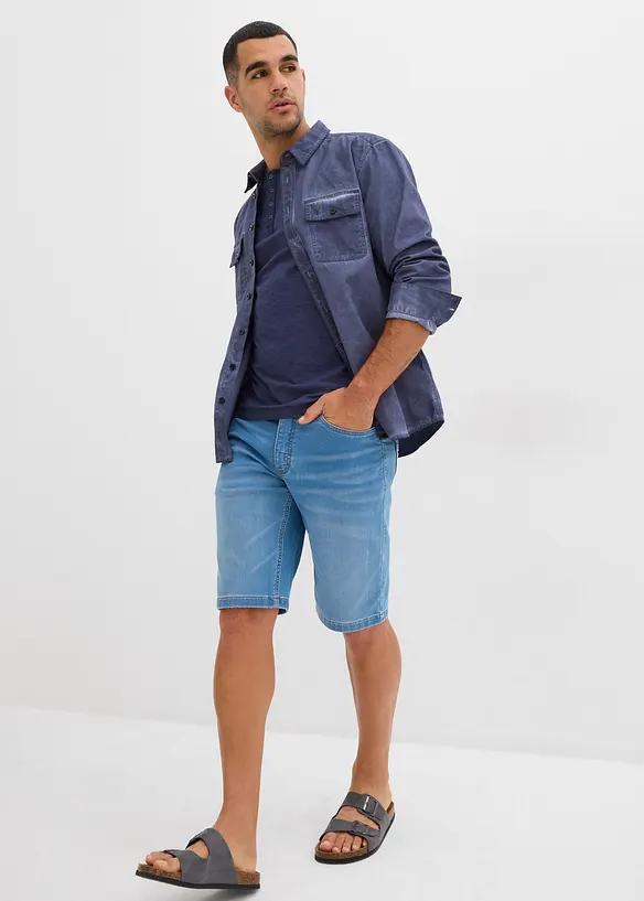 Henley shirt van puur katoen, korte mouw, bonprix