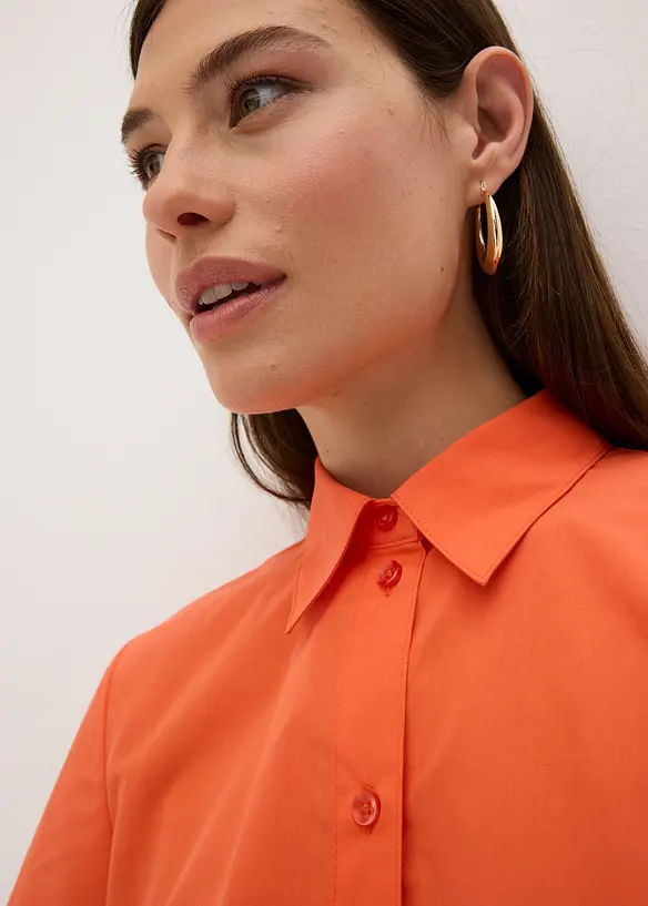 Popeline blouse met korte mouwen, bonprix