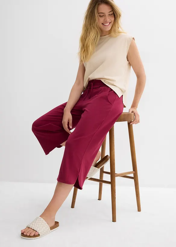 Jersey broek in een katoenmix, bonprix