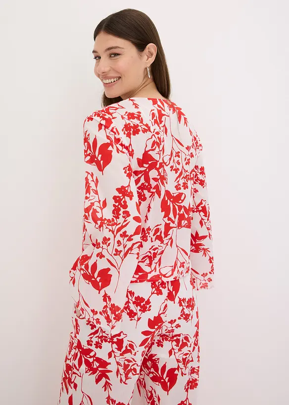Gedessineerde blouse van puur katoen, bonprix