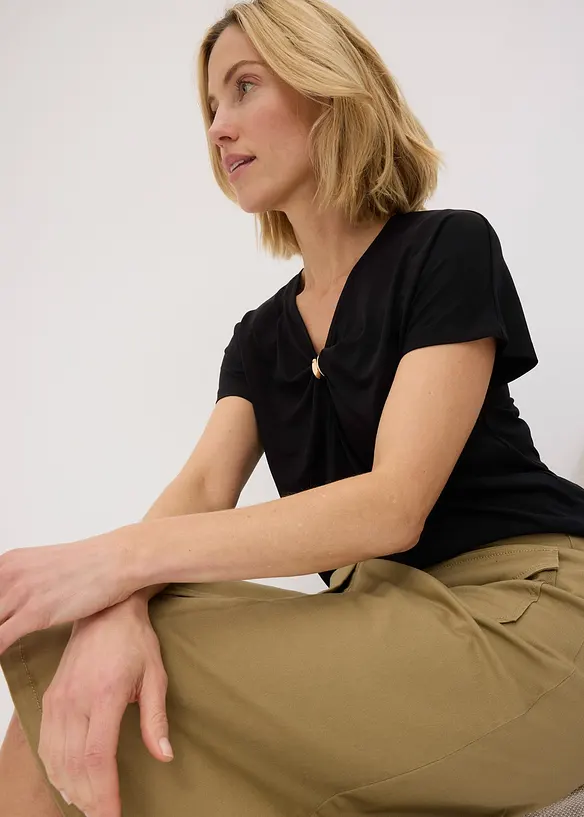 Shirt met een decoratieve ring, bonprix