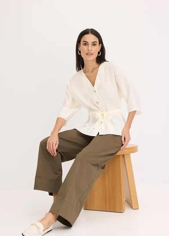 Blouse met ceintuur, bonprix