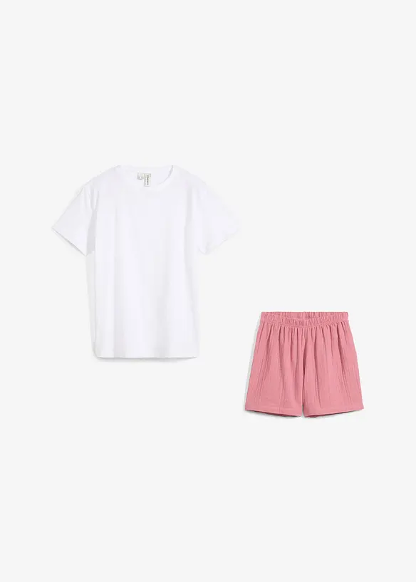 Shortama (2-dlg. set) van mousseline, bonprix