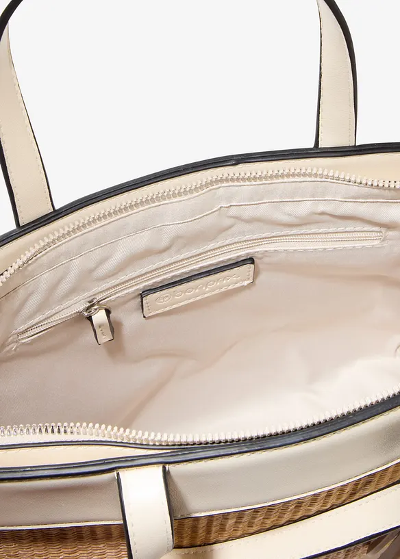 Shopper in een rieten look, bonprix