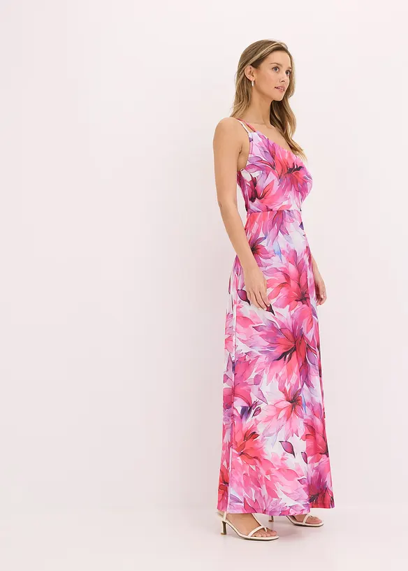 One shoulder jurk van gestructureerde crêpe, bonprix