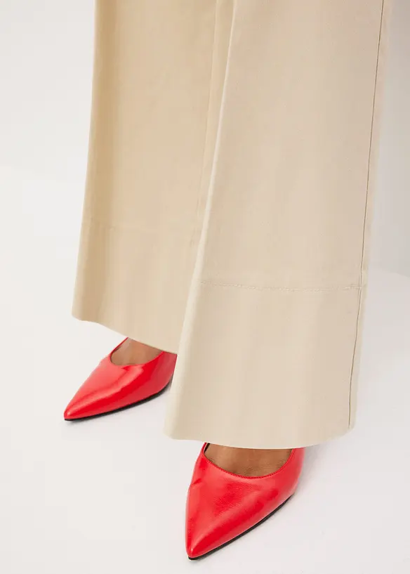 Twill broek met docoratieve knopen, bonprix