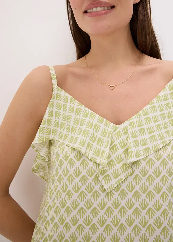 Midi jurk met ruches, bonprix