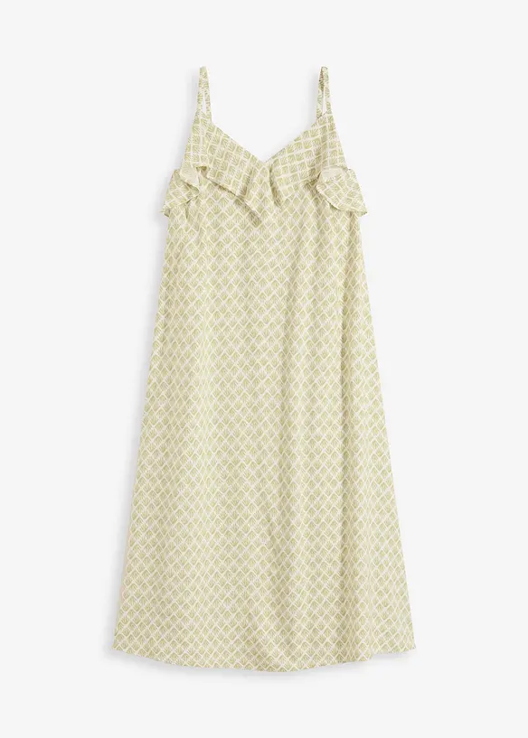 Midi jurk met ruches, bonprix