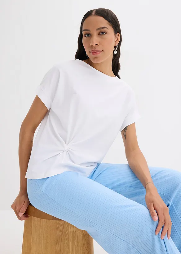 T-shirt met een knoopdetail, bonprix