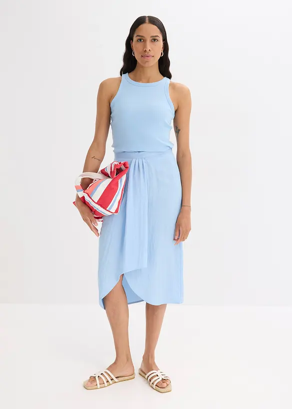 Midirok van lichte crèpe, bonprix