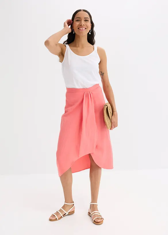 Midirok van lichte crèpe, bonprix