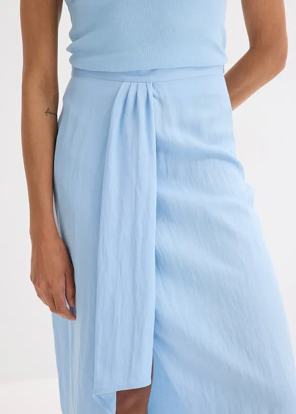 Midirok van lichte crèpe, bonprix