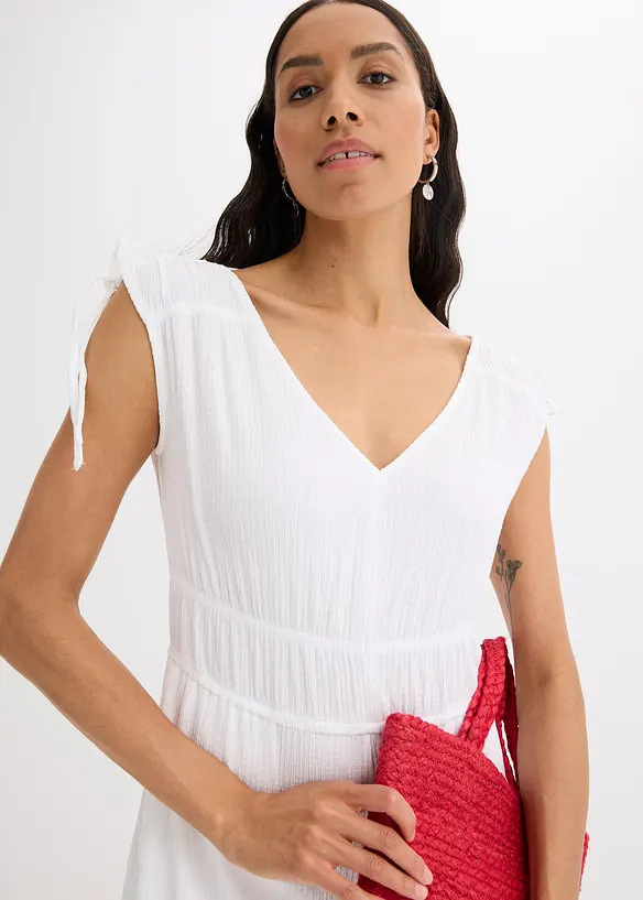 Jumpsuit van gestructureerde crêpe, bonprix
