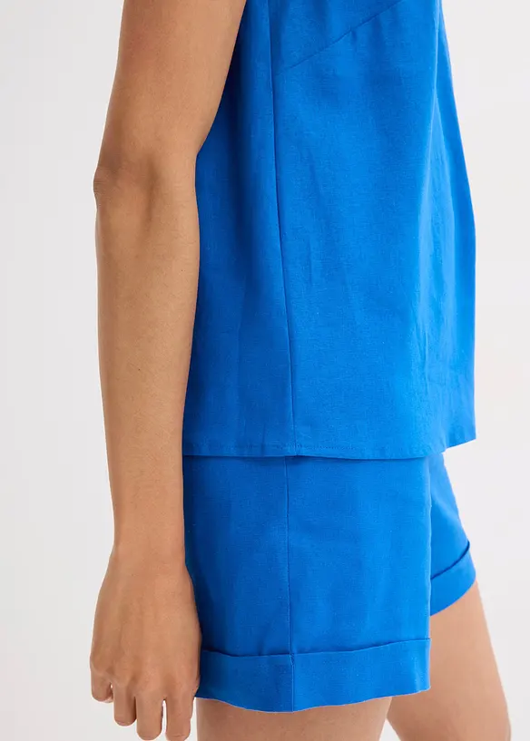 Blousetop in een luchtige linnenmix, bonprix