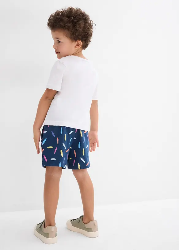 T-shirt en korte broek (2-dlg. set) van katoen, bonprix
