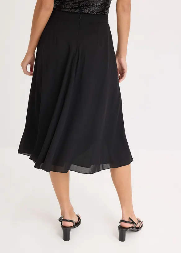Midi rok met ruches, bonprix
