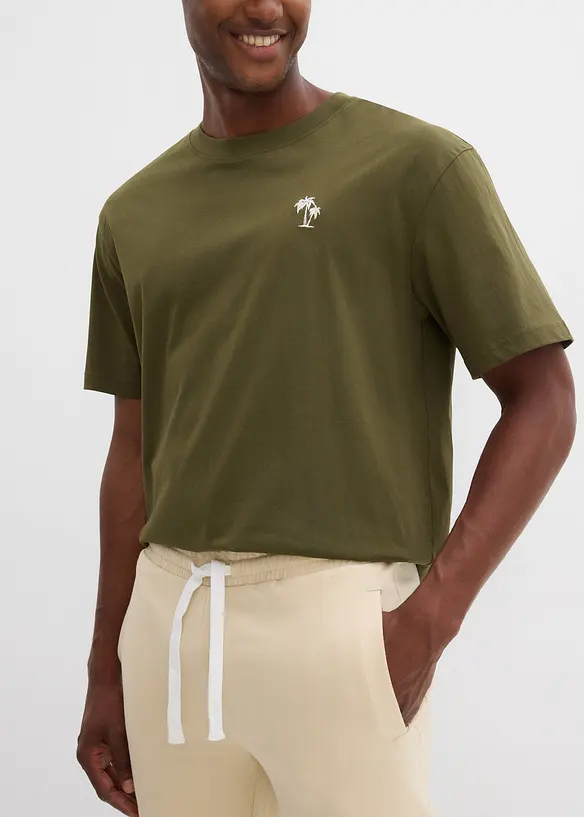 Sweat bermuda met cargozakken van puur katoen, bonprix