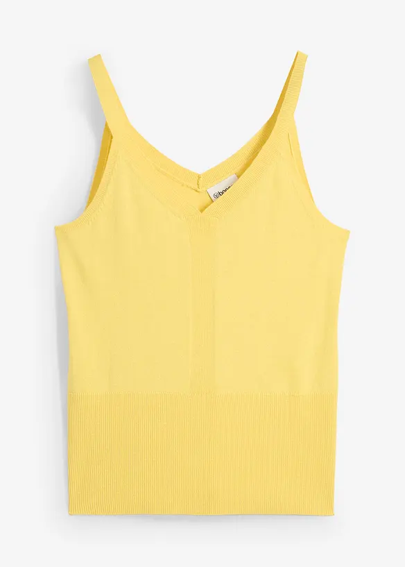 Gebreide top met zijde, bonprix