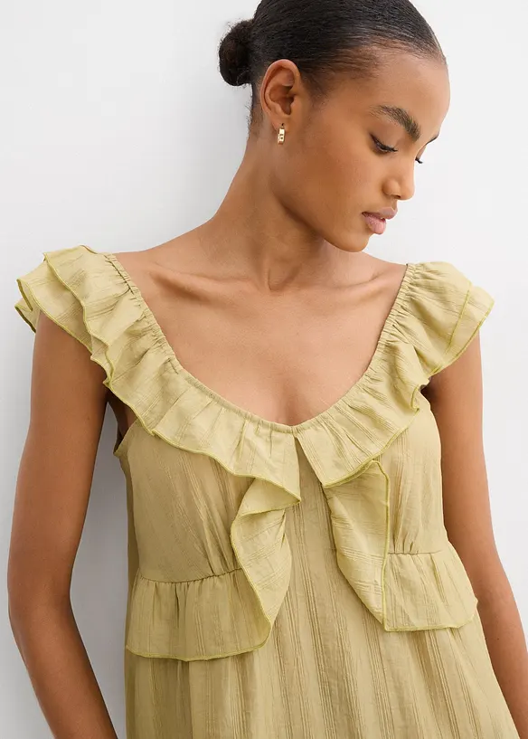 Mini jurk met volants, bonprix