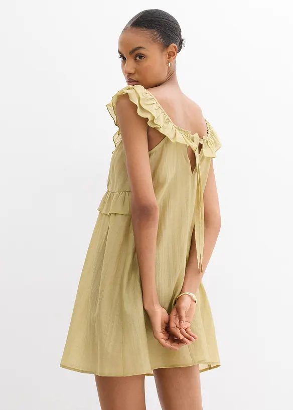 Mini jurk met volants, bonprix