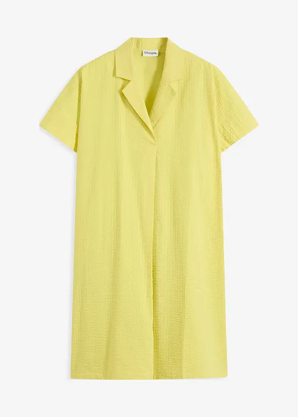 Wijde jurk van katoen met elegante plooi, bonprix