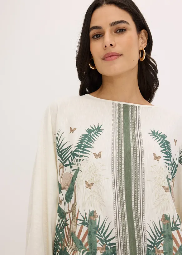 Gedessineerde shirt tuniek, bonprix