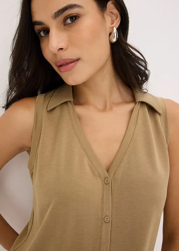 Viscose piqué polotop, bonprix