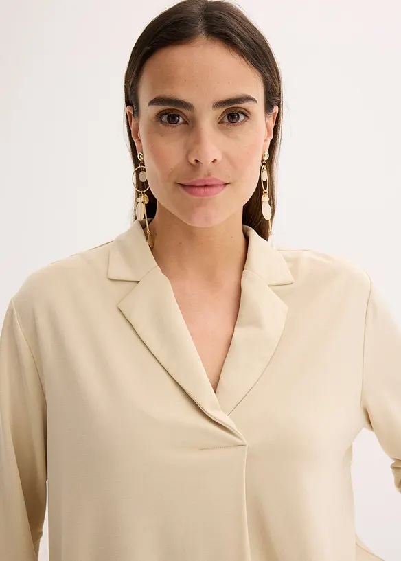 Shirt tuniek van soepele viscose piqué, bonprix