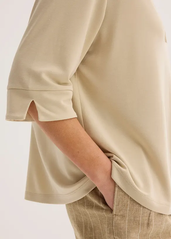 Shirt tuniek van soepele viscose piqué, bonprix