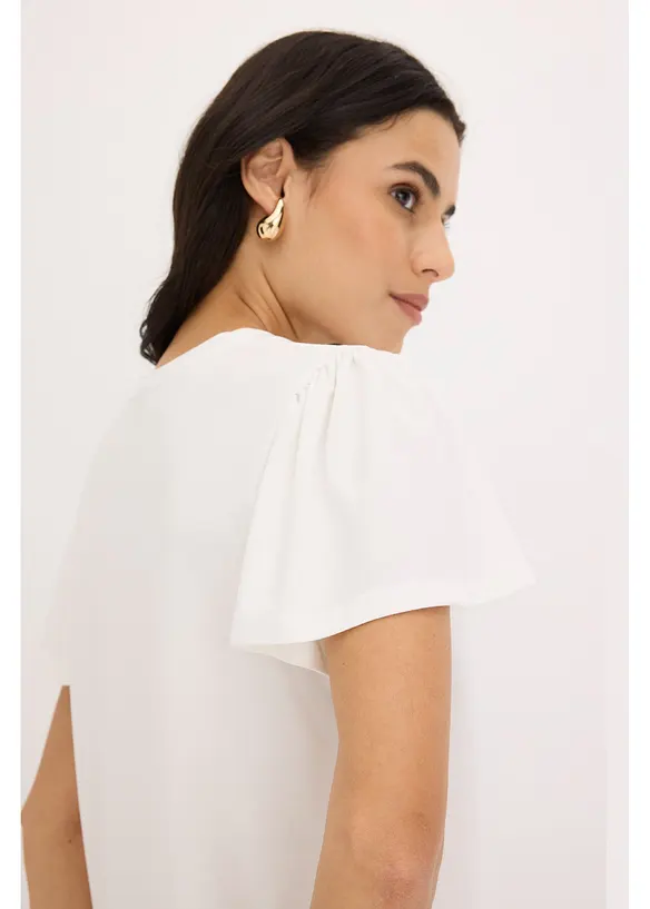Shirt van viscose met knopen, bonprix