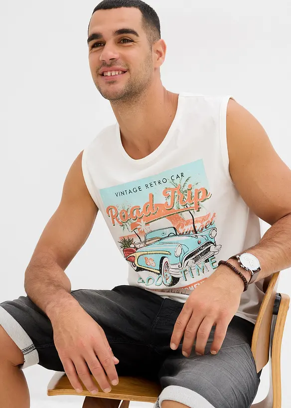 Muscle shirt in gewassen look (set van 2), bonprix