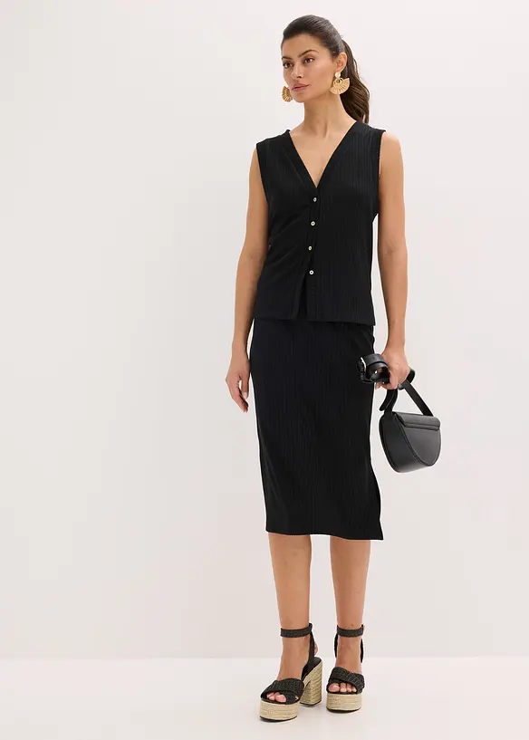 Mouwloos vest in een gebreide look, bonprix