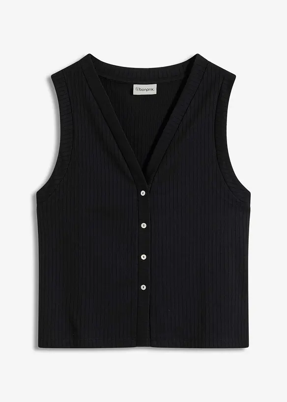 Mouwloos vest in een gebreide look, bonprix
