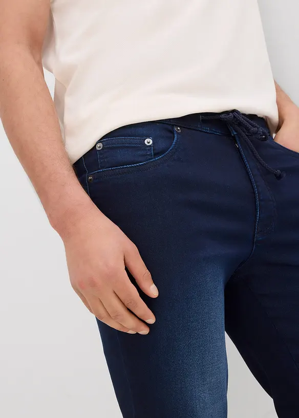 Sweat jeans bermuda met comfortband, regular fit (set van 2), bonprix