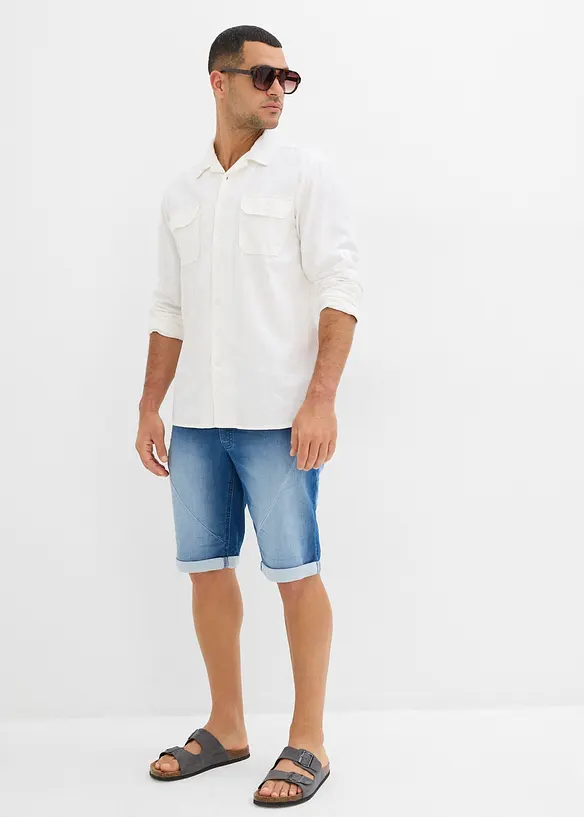 Sweat jeans bermuda, relaxed fit, bonprix