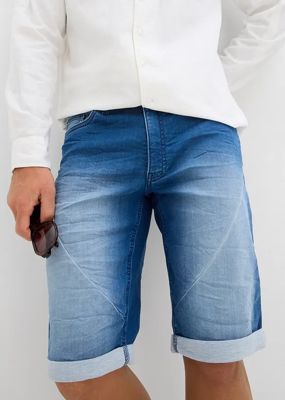 Sweat jeans bermuda, relaxed fit, bonprix