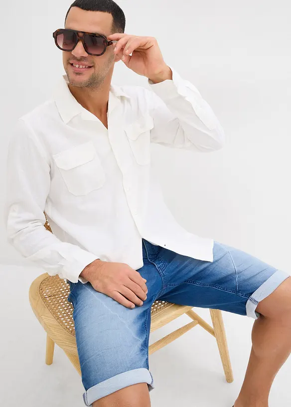 Sweat jeans bermuda, relaxed fit, bonprix