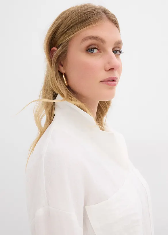 Overhemdblouse in een soepele viscosemix, bonprix