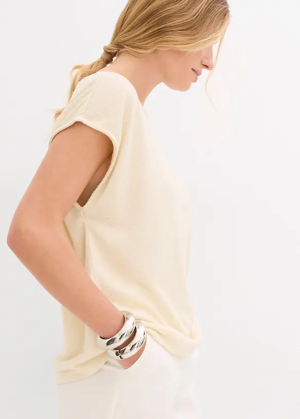 Oversized shirt in gebreide look, bonprix