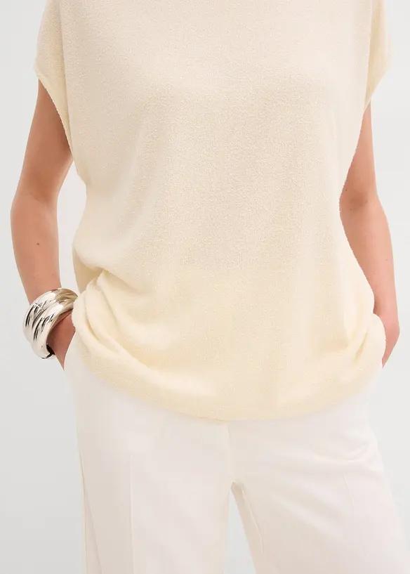Oversized shirt in gebreide look, bonprix