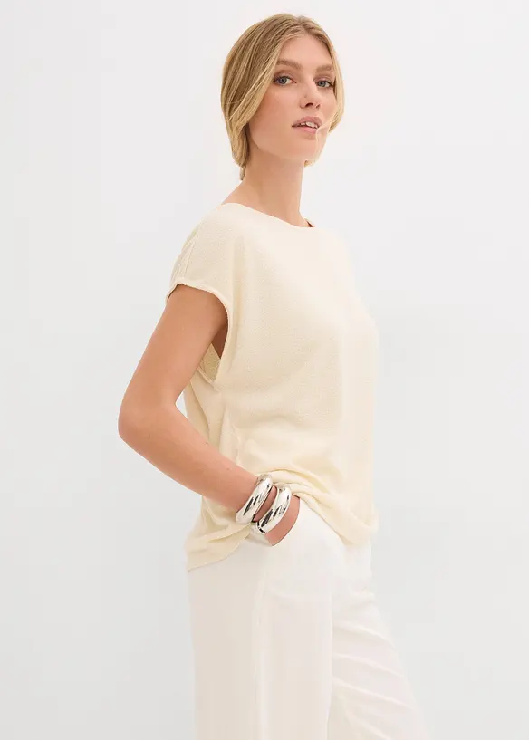 Oversized shirt in gebreide look, bonprix