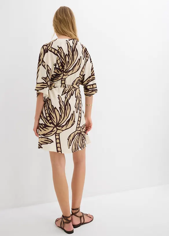 Mini jurk van soepele viscose met kimonomouwen, bonprix