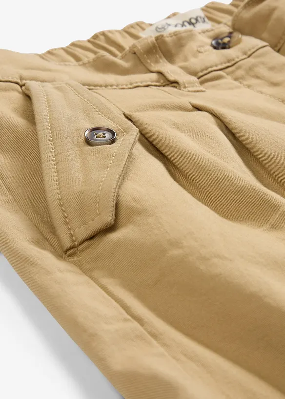 Twill short met hoge tailleband, bonprix
