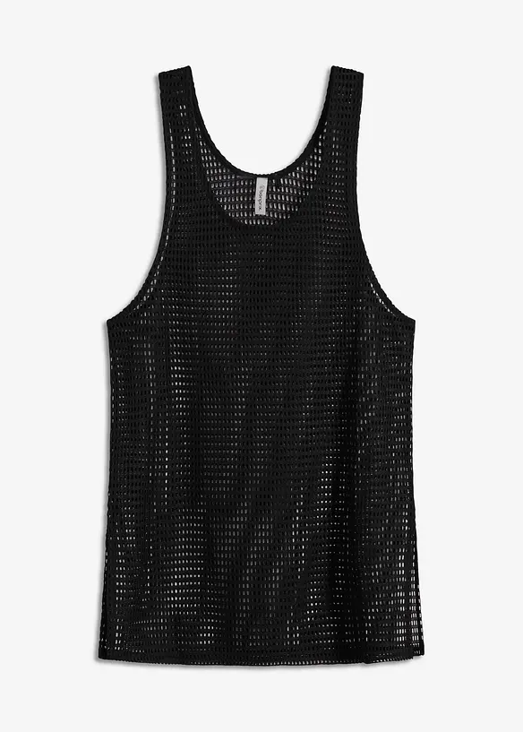 Transparante lange strandtop, bonprix