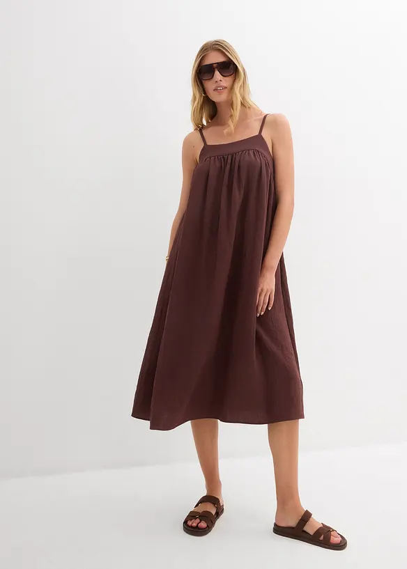 Jurk met spaghettibandjes van een soepele viscose-mix, bonprix