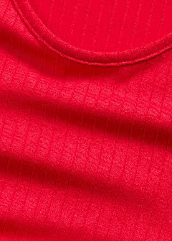 Midi jurk van zacht ribmateriaal, bonprix